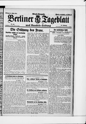 Berliner Tageblatt und Handels-Zeitung vom 12.03.1924