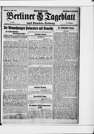 Berliner Tageblatt und Handels-Zeitung vom 19.03.1924