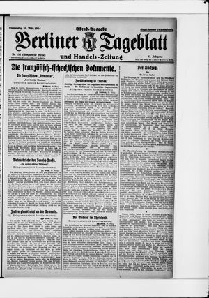 Berliner Tageblatt und Handels-Zeitung vom 20.03.1924