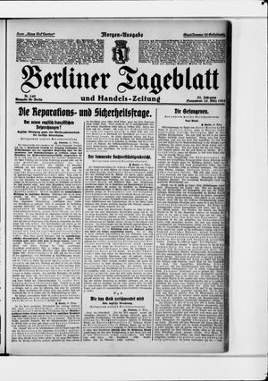Berliner Tageblatt und Handels-Zeitung vom 22.03.1924