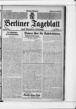 Berliner Tageblatt und Handels-Zeitung vom 23.03.1924