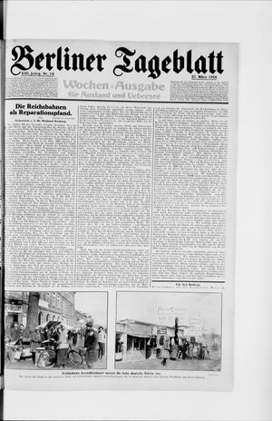 Berliner Tageblatt und Handels-Zeitung vom 27.03.1924