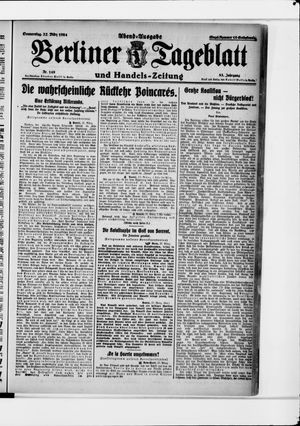 Berliner Tageblatt und Handels-Zeitung vom 27.03.1924