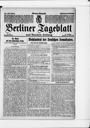 Berliner Tageblatt und Handels-Zeitung vom 30.03.1924