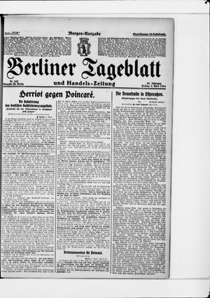 Berliner Tageblatt und Handels-Zeitung vom 04.04.1924