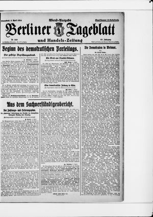 Berliner Tageblatt und Handels-Zeitung on Apr 5, 1924