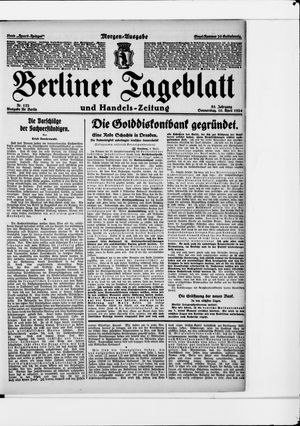 Berliner Tageblatt und Handels-Zeitung vom 10.04.1924