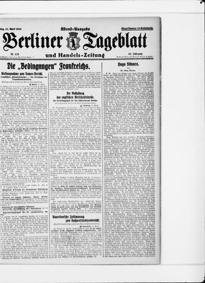 Berliner Tageblatt und Handels-Zeitung vom 11.04.1924