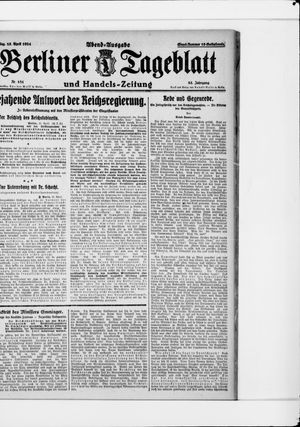 Berliner Tageblatt und Handels-Zeitung vom 15.04.1924