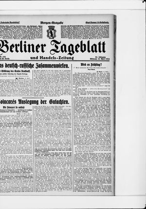 Berliner Tageblatt und Handels-Zeitung vom 16.04.1924