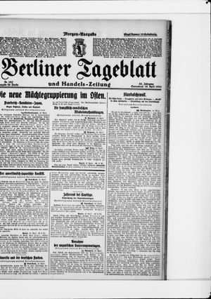 Berliner Tageblatt und Handels-Zeitung on Apr 19, 1924