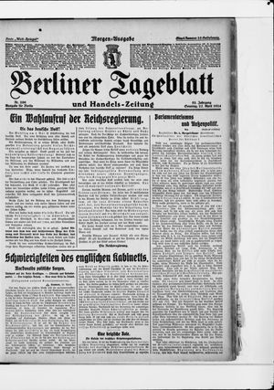 Berliner Tageblatt und Handels-Zeitung vom 27.04.1924