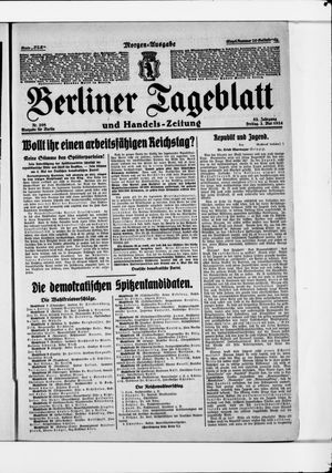 Berliner Tageblatt und Handels-Zeitung vom 02.05.1924