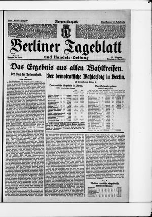 Berliner Tageblatt und Handels-Zeitung vom 06.05.1924