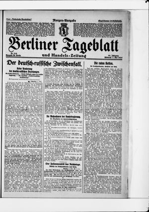 Berliner Tageblatt und Handels-Zeitung vom 07.05.1924
