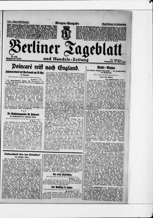 Berliner Tageblatt und Handels-Zeitung vom 10.05.1924