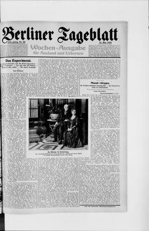 Berliner Tageblatt und Handels-Zeitung vom 15.05.1924