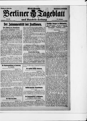 Berliner Tageblatt und Handels-Zeitung vom 20.05.1924