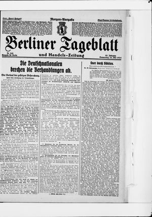 Berliner Tageblatt und Handels-Zeitung on May 22, 1924