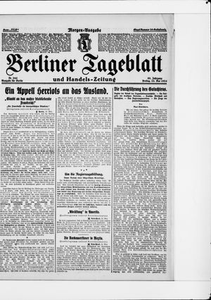 Berliner Tageblatt und Handels-Zeitung vom 23.05.1924