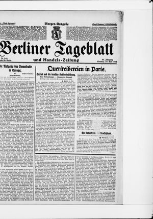 Berliner Tageblatt und Handels-Zeitung vom 25.05.1924