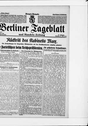 Berliner Tageblatt und Handels-Zeitung vom 27.05.1924