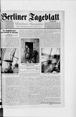 Berliner Tageblatt und Handels-Zeitung on May 29, 1924