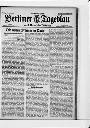 Berliner Tageblatt und Handels-Zeitung vom 16.06.1924