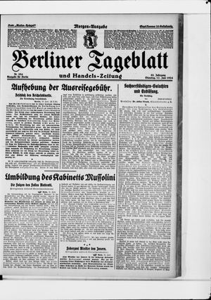 Berliner Tageblatt und Handels-Zeitung vom 17.06.1924