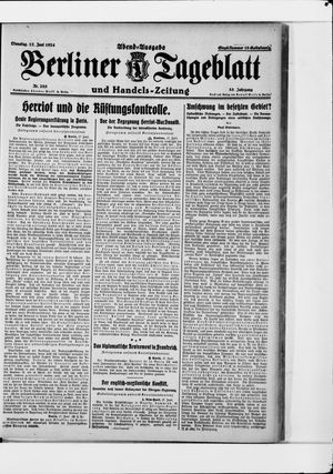 Berliner Tageblatt und Handels-Zeitung vom 17.06.1924