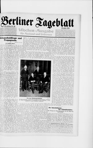 Berliner Tageblatt und Handels-Zeitung vom 19.06.1924