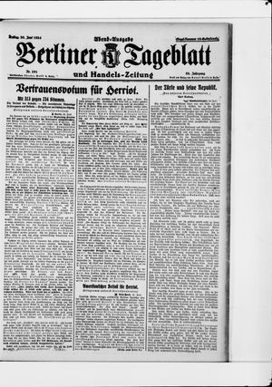 Berliner Tageblatt und Handels-Zeitung vom 20.06.1924