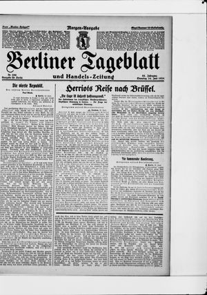 Berliner Tageblatt und Handels-Zeitung vom 24.06.1924