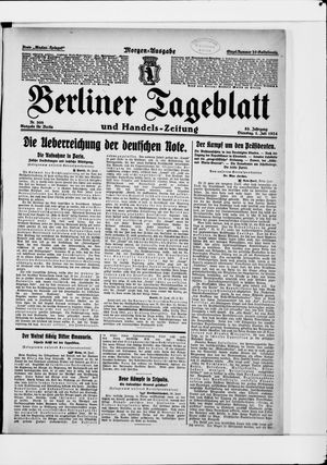 Berliner Tageblatt und Handels-Zeitung vom 01.07.1924
