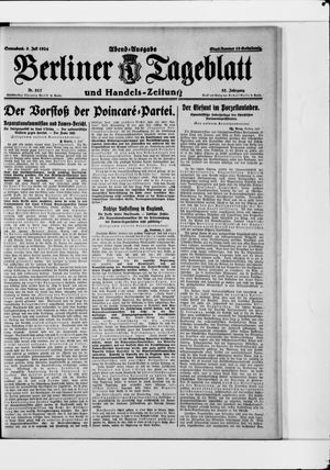 Berliner Tageblatt und Handels-Zeitung vom 05.07.1924