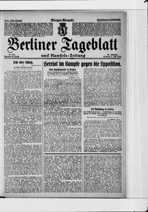Berliner Tageblatt und Handels-Zeitung vom 06.07.1924