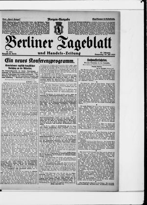 Berliner Tageblatt und Handels-Zeitung vom 10.07.1924
