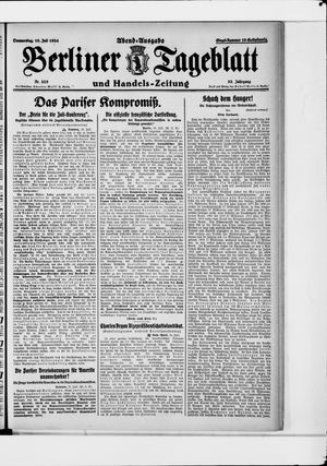Berliner Tageblatt und Handels-Zeitung vom 10.07.1924