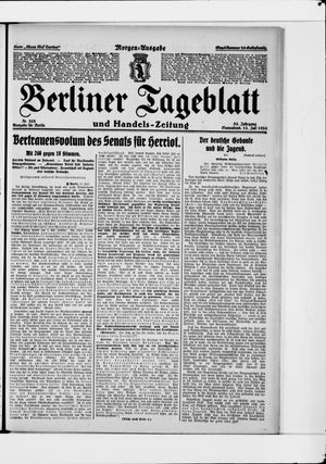 Berliner Tageblatt und Handels-Zeitung vom 12.07.1924