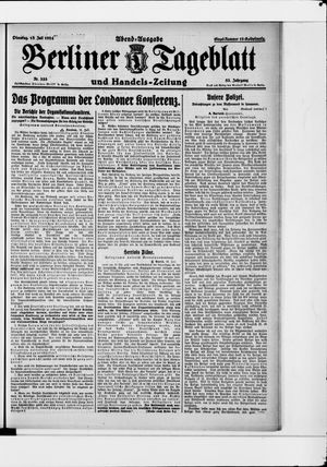Berliner Tageblatt und Handels-Zeitung vom 15.07.1924