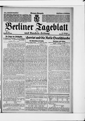 Berliner Tageblatt und Handels-Zeitung vom 16.07.1924