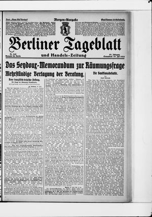 Berliner Tageblatt und Handels-Zeitung vom 19.07.1924
