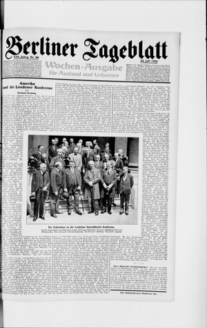 Berliner Tageblatt und Handels-Zeitung vom 24.07.1924