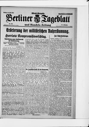 Berliner Tageblatt und Handels-Zeitung on Jul 28, 1924