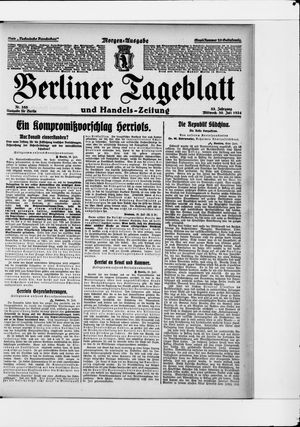 Berliner Tageblatt und Handels-Zeitung vom 30.07.1924