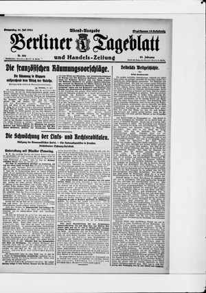 Berliner Tageblatt und Handels-Zeitung vom 31.07.1924