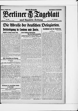 Berliner Tageblatt und Handels-Zeitung vom 04.08.1924
