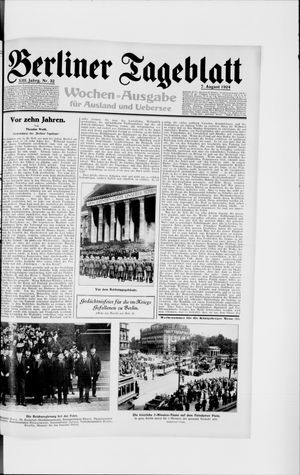 Berliner Tageblatt und Handels-Zeitung vom 07.08.1924