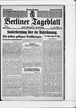 Berliner Tageblatt und Handels-Zeitung vom 07.08.1924