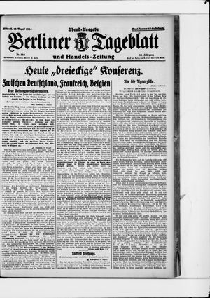 Berliner Tageblatt und Handels-Zeitung vom 13.08.1924